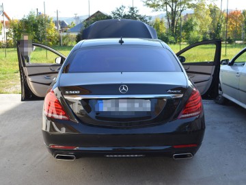 Mercedes S 500, furat din Cehia, găsit în România
